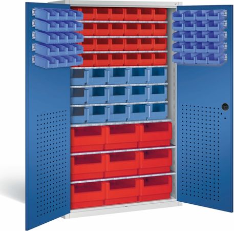  Schrank mit Sichtlagerkästen