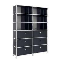 Büroregal | Aktenregal | Highboard 6 / 2 mit 6 Klapptüren