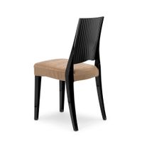 Loungechair | Esszimmerstuhl | schwarz mit Polster BRAUN