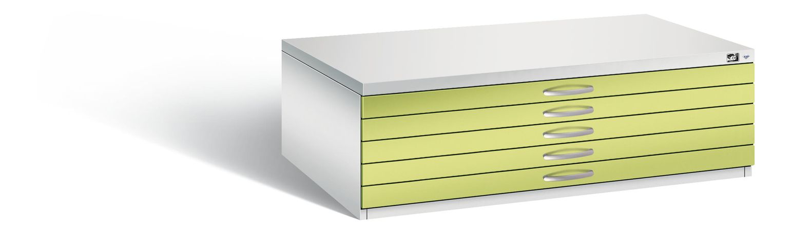 Planschrank Schubfachschrank pastellgrün grün