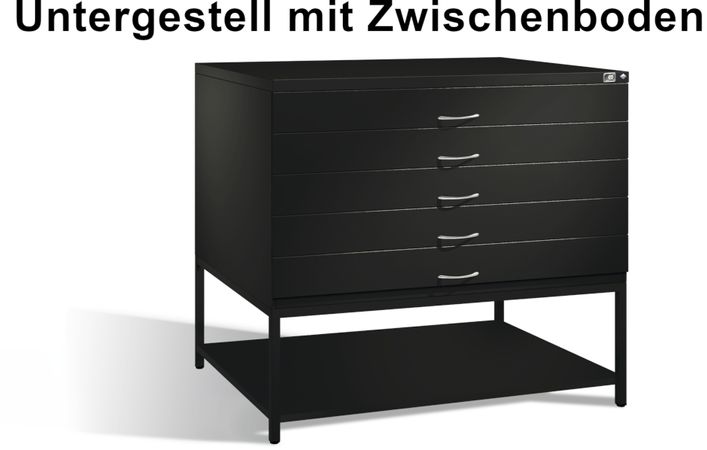 Untergestell mit Zwischenboden Grafikschrank