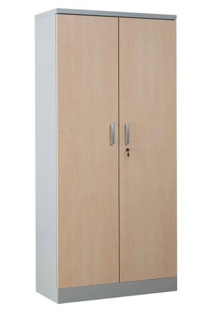 Aktenschrank | Stahlschrank mit Dekortüren 195x92x42 GRAU/AHORN