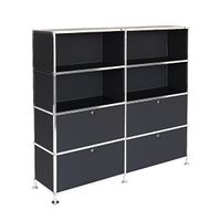 Büroregal | Aktenregal | Highboard 4 / 2 mit 4 Klapptüren