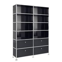 Büroregal | Aktenregal | Highboard 6 / 2 mit 4 Klapptüren