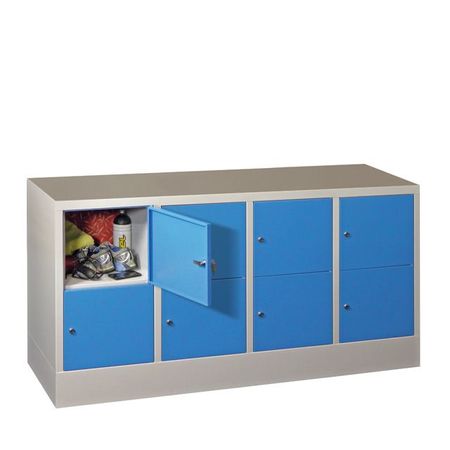 PAVOY Schließfachschrank mit Vollblechtüren | 8 Abteile je 40 cm breit | 85