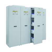 LACONT GEFAHRSTOFFSCHRANK | Chemikalienschrank mit Apothekerauszügen l 4 Auszugstüren