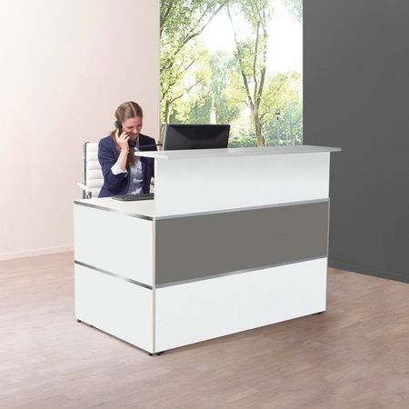 Empfangstresen Nussbaum 4 | 108 x 140 x 92 cm (HxBxT)