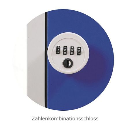 offene Schließfachgarderobe mit 10 Abteilen und Kleiderstangenelement | verschiedene Farben