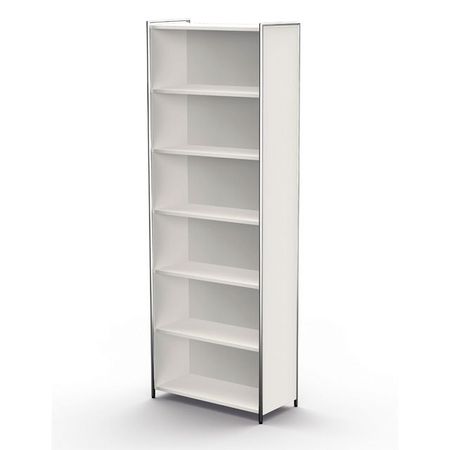 Chromeline offenes Sideboard mit 6 Ordnerhöhen  | 220 x 80 x 38 cm (HxBxT) | in Anthrazit oder Weiß