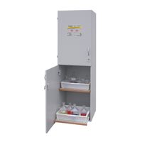 LACONT GEFAHRSTOFFSCHRANK | Säure- und Laugenschrank 2-türig l Hochschrank (2 x 2 Auszugsböden) gemäß TRGS 526 / DGUV