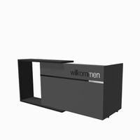 Empfangstheke GEO 4 - U-Typ - wahlweise mit Schriftzug | Graphit