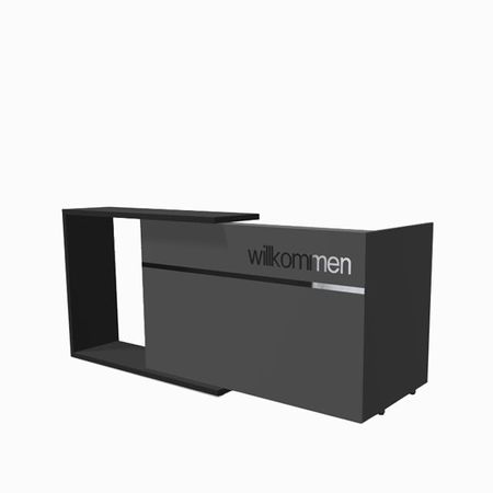 Empfangstheke GEO 4 - U-Typ graphit anthrazit