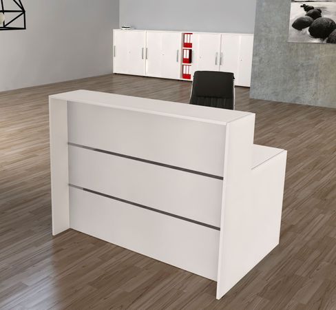 Lineartheke komplett weiß | 112 x 140