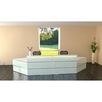 Empfangstheke Satinglas Palatial | 108 x 482 x 170 cm (HxBxT)