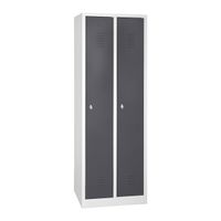 Spind mit 2 Abteilen 180x60x50 GRAU/ANTHRAZIT
