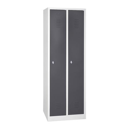 Spind mit 2 Abteile 30 cm anthrazit