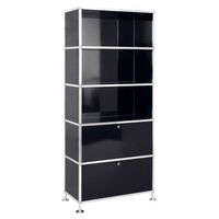 Büroregal | Aktenregal | Highboard 5 mit 2 Klapptüren