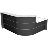 Winkeltheke Surround mit Beratungsplatz anthrazit | 112 x 232 x 200 cm (HxBxT)