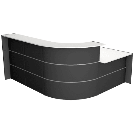 Winkeltheke Surround mit Beratungsplatz anthrazit | 112 x 232 x 200 cm (HxBxT)