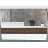 Empfangstheke Nussbaum 7 | 108 x 275 x 92 cm (HxBxT)