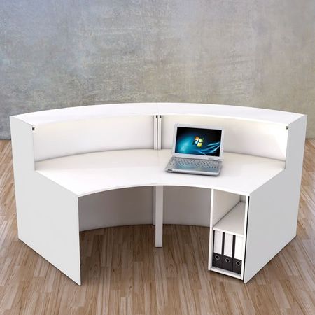 Bogentheke Surround komplett weiß | 112 x 257 x 122