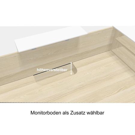 Monitorboden Empfangstheke Leo Akazie Weiss