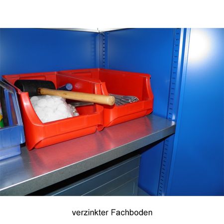 verzinkter Fachboden Einlegeboden Werkstattschrank Falttürenschrank