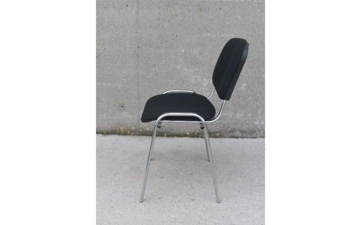 Stapelstuhl | Konferenzstuhl | Polsterstuhl | ISO CHAIR - CHROM/SCHWARZ