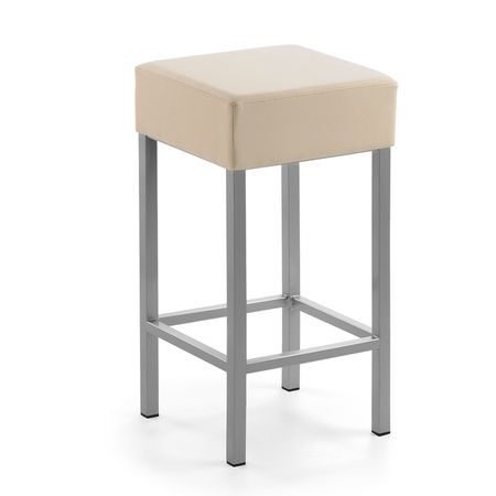 Barstuhl mit weißem Polster