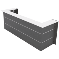 Ecktheke in U-Form anthrazit | 112 x 300 x 95 cm (HxBxT)