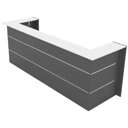 Ecktheke in U-Form anthrazit | 112 x 300 x 95 cm (HxBxT)