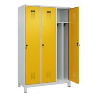 C+P Spind Evolo PLUS, Füße, 3 Abteile, 1950x1200x500mm