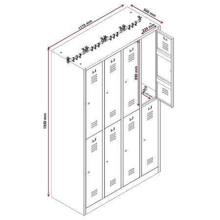 Zahlenschloss Sportspind