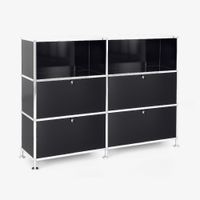 Büroregal | Aktenregal | Sideboard 3 / 2 mit 4 Klapptüren