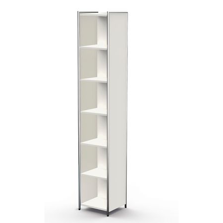 Chromeline offenes Sideboard schmal mit 6 Ordnerhöhen  | 220 x 41 x 38 cm (HxBxT) | in Anthrazit oder Weiß