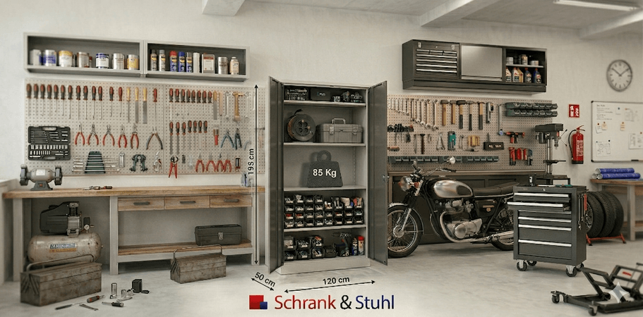 Obelixxx Werkzeugschrank | Werkstattschrank | vollverzinkte Fachböden |195x120x50 Multicolour | große Farbauswahl