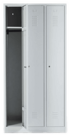 Spind mit 3 Abteilen 180x90x50 GRAU