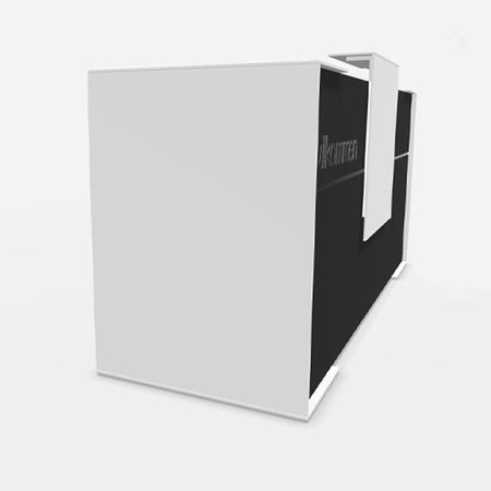 Empfangstheke Leo Rezeption Anmeldung Holztheke schwarz weiß