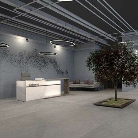 Emfpangstheke Geo mit U-Bügel Empfangstresen