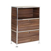 Büroregal | Aktenregal | Sideboard 3 mit 2 Klapptüren