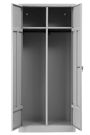 Doppelspind mit 2 Abteilen für eine Person | Schwarz-Weiß-Trennung 180x80x50 GRAU