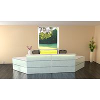 Empfangstheke Satinglas Palatial | 108 x 482 x 170 cm (HxBxT)