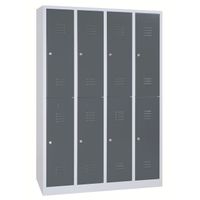 Spind mit 4x2 Abteilen 195x117x50 GRAU/ANTHRAZIT