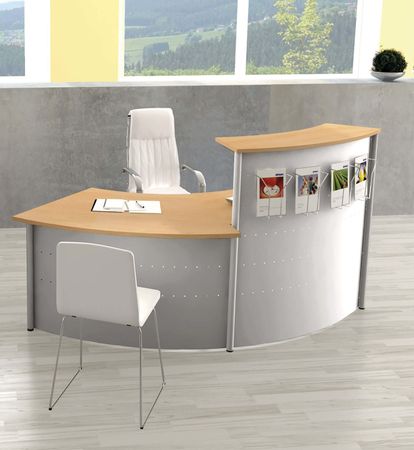 Rundtheke Classic mit Tischerweiterung | 115 x 225 x 105 cm (HxBxT)