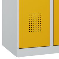 C+P PSA Schwarz-Weiß-Spind Evolo PLUS, 2 Abteile, 1850x600x5