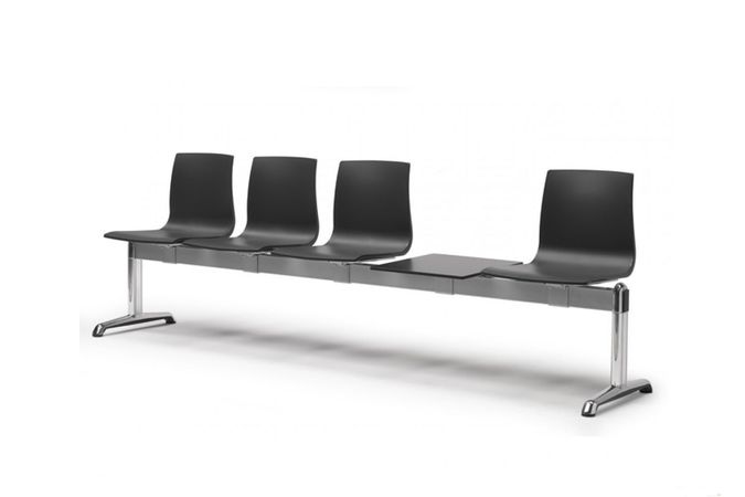 Traversenbank | Wartebank | 4 Sitze + Ablage 