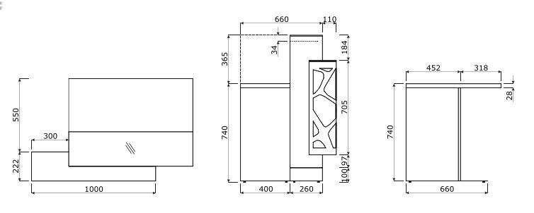 Designertheke Galerie Empfangstresen
