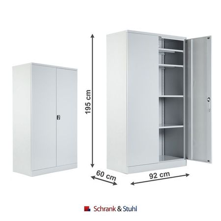  Stahlschrank RAL 7035 lichtgrau