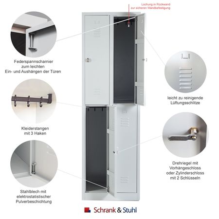  Spind mit Drehriegelverschluss