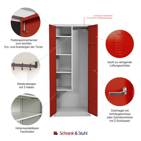 Besenschrank | Putzmittelschrank 180x60x50 | verschiedene Farben